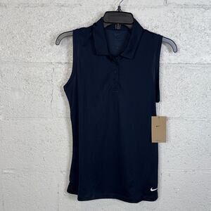 Nike Women's Dri-FIT Victory Sleeve Obsidian navy/white  small